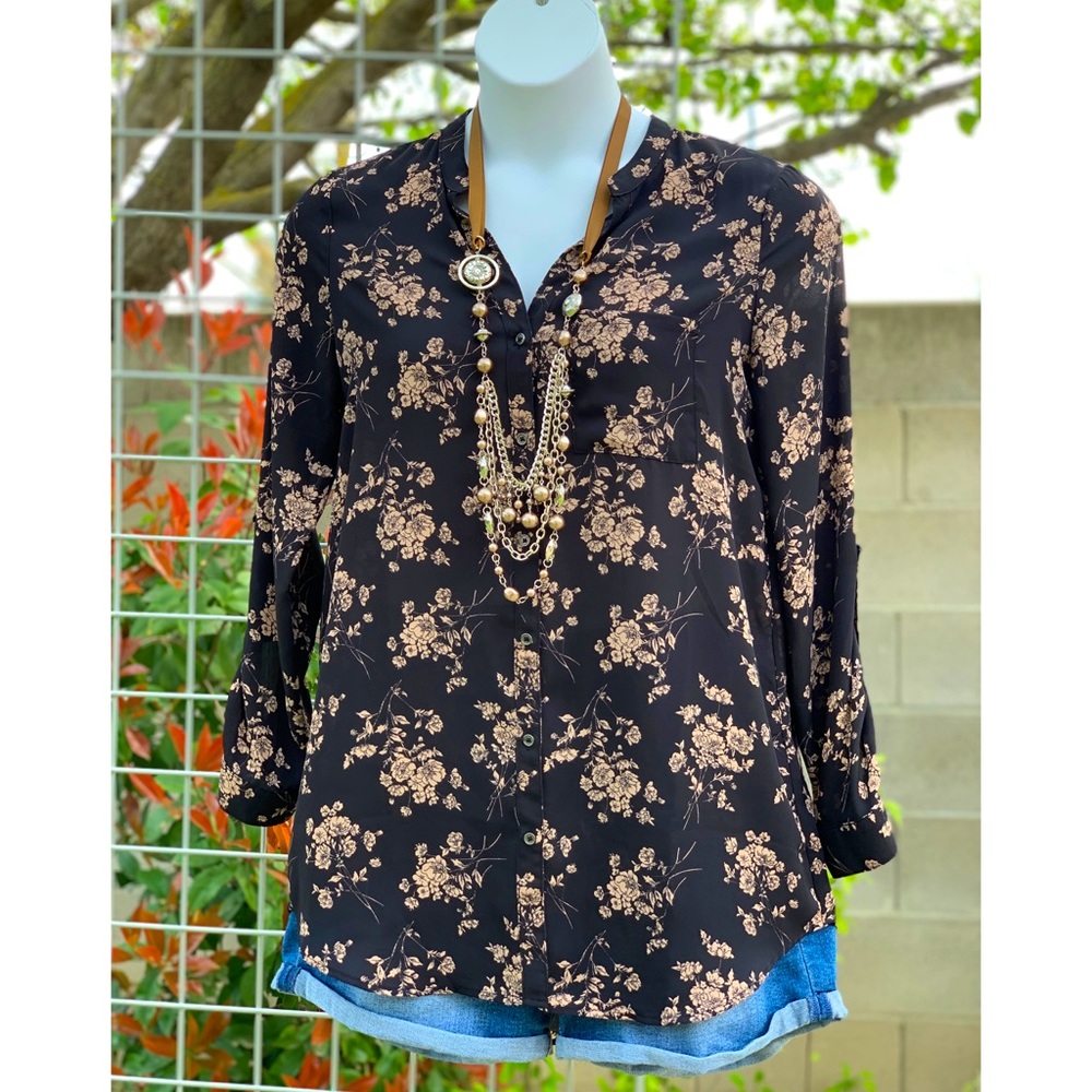 Floral button up